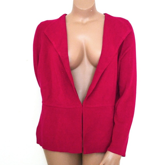 Chico's Sweaters - Chico's 16, Thick Heavy Warm Red Cardigan